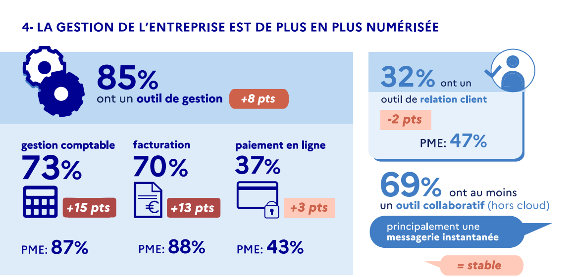 Numérique entreprises infographie